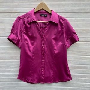 Pink Satin Dress Top - Size M